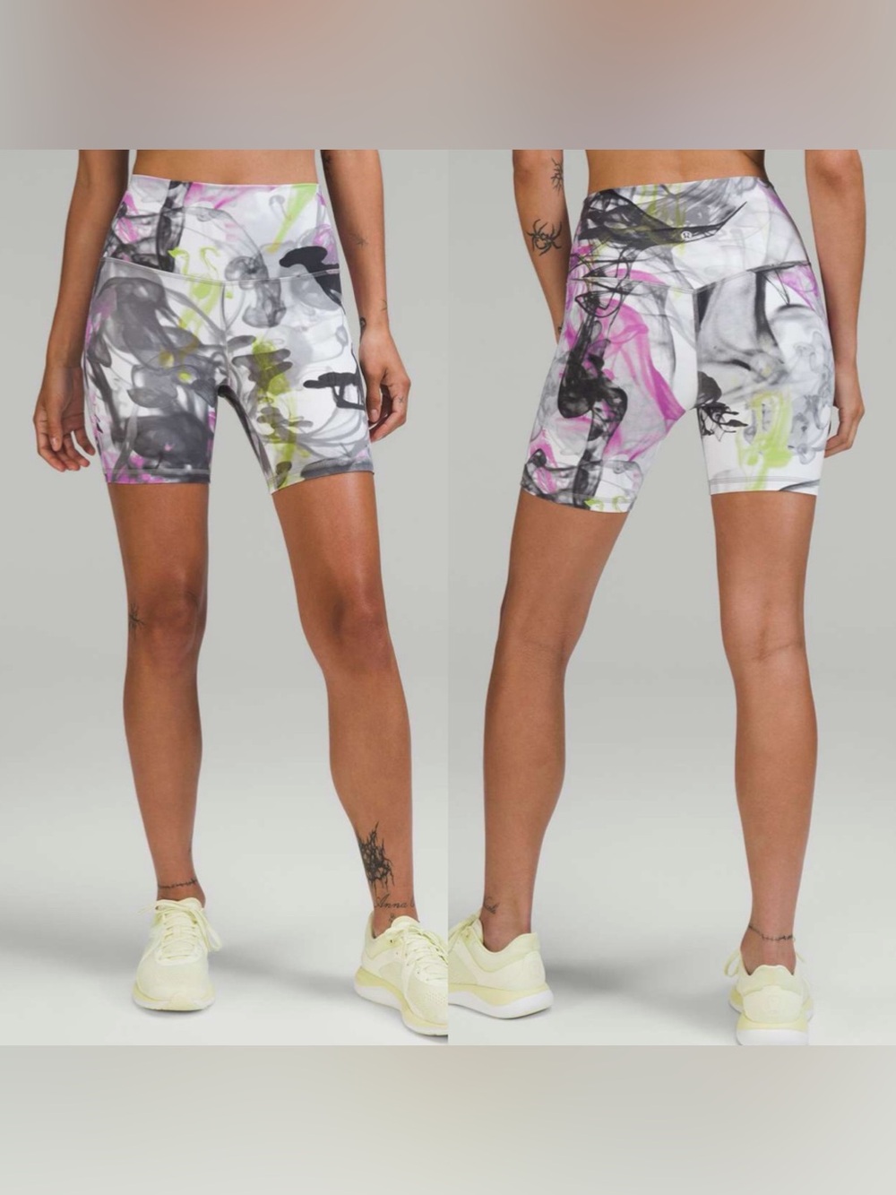 Lululemon Throwback Print Align High Rise Shorts 6” in Unicorn Throwback 0